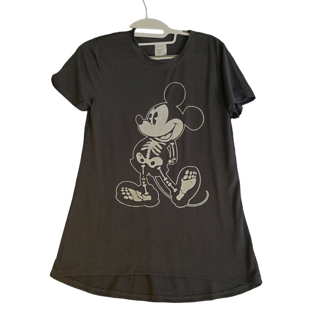 Disney Womens T-Shirt Black Size Small Polyester Blend Short Sleeve Pullover
